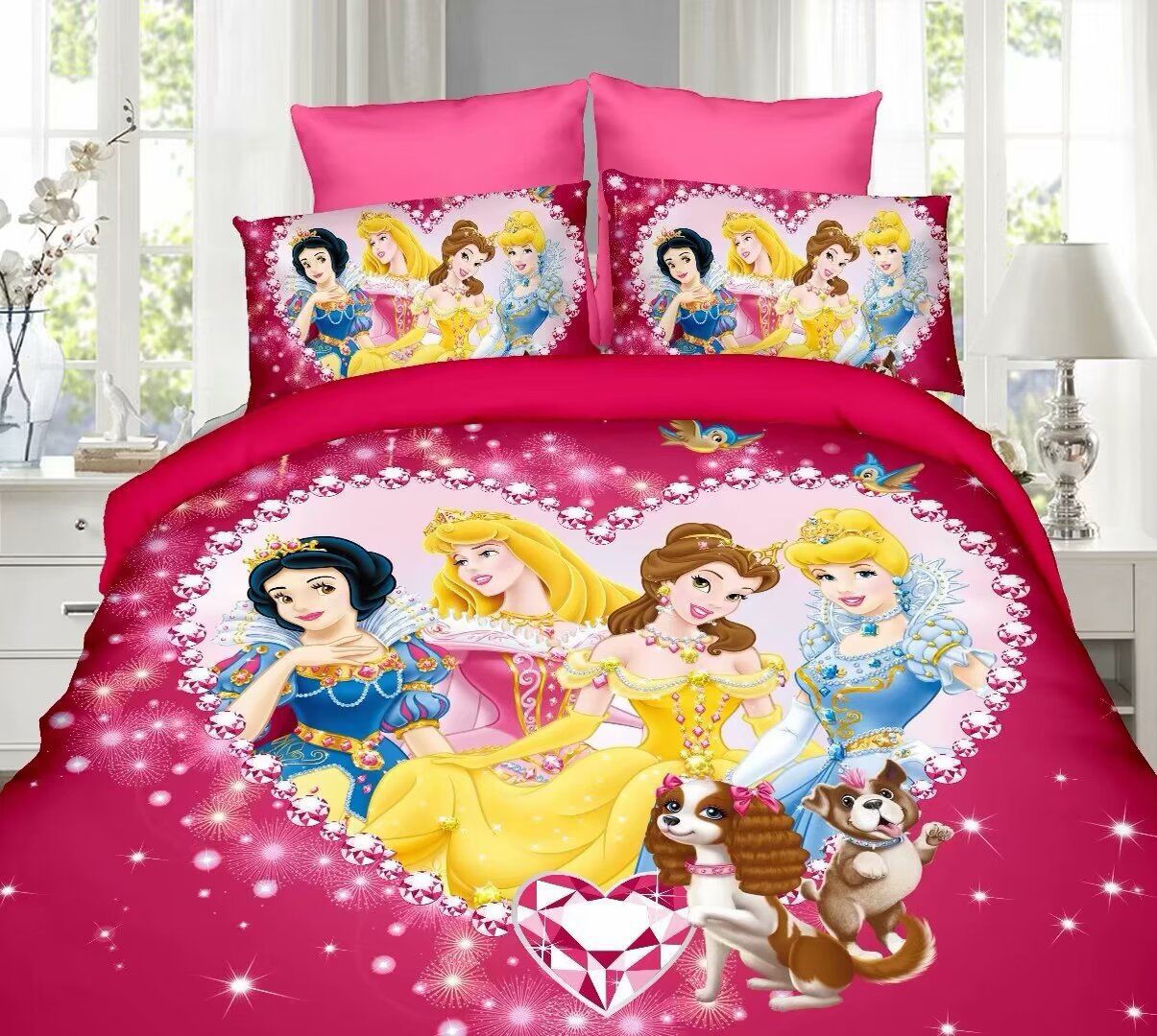 Kids Cartoon Bed Sheet Set - 4PC