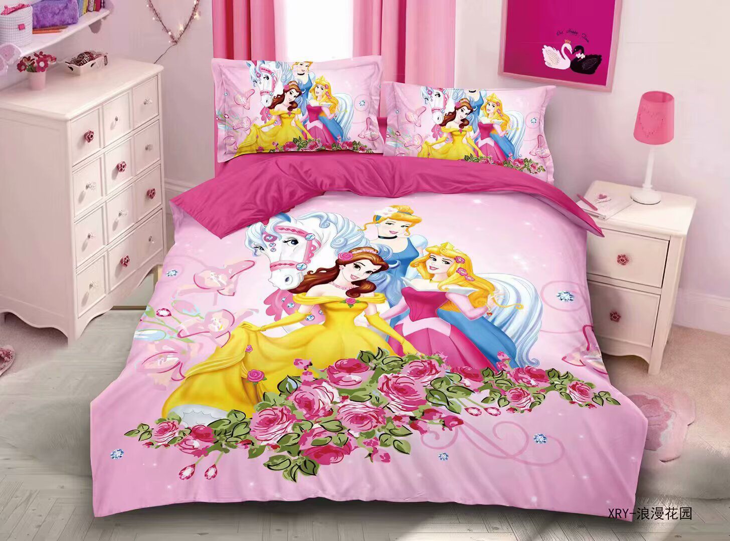 Kids Cartoon Bed Sheet Set - 4PC