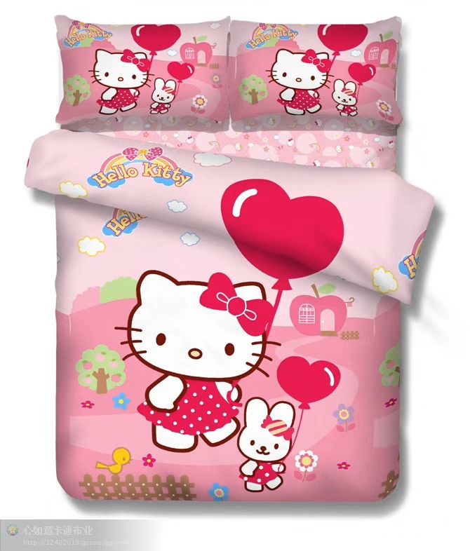 Kids Cartoon Bed Sheet Set - 4PC