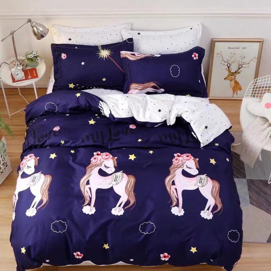 Kids Cartoon Bed Sheet Set - 4PC
