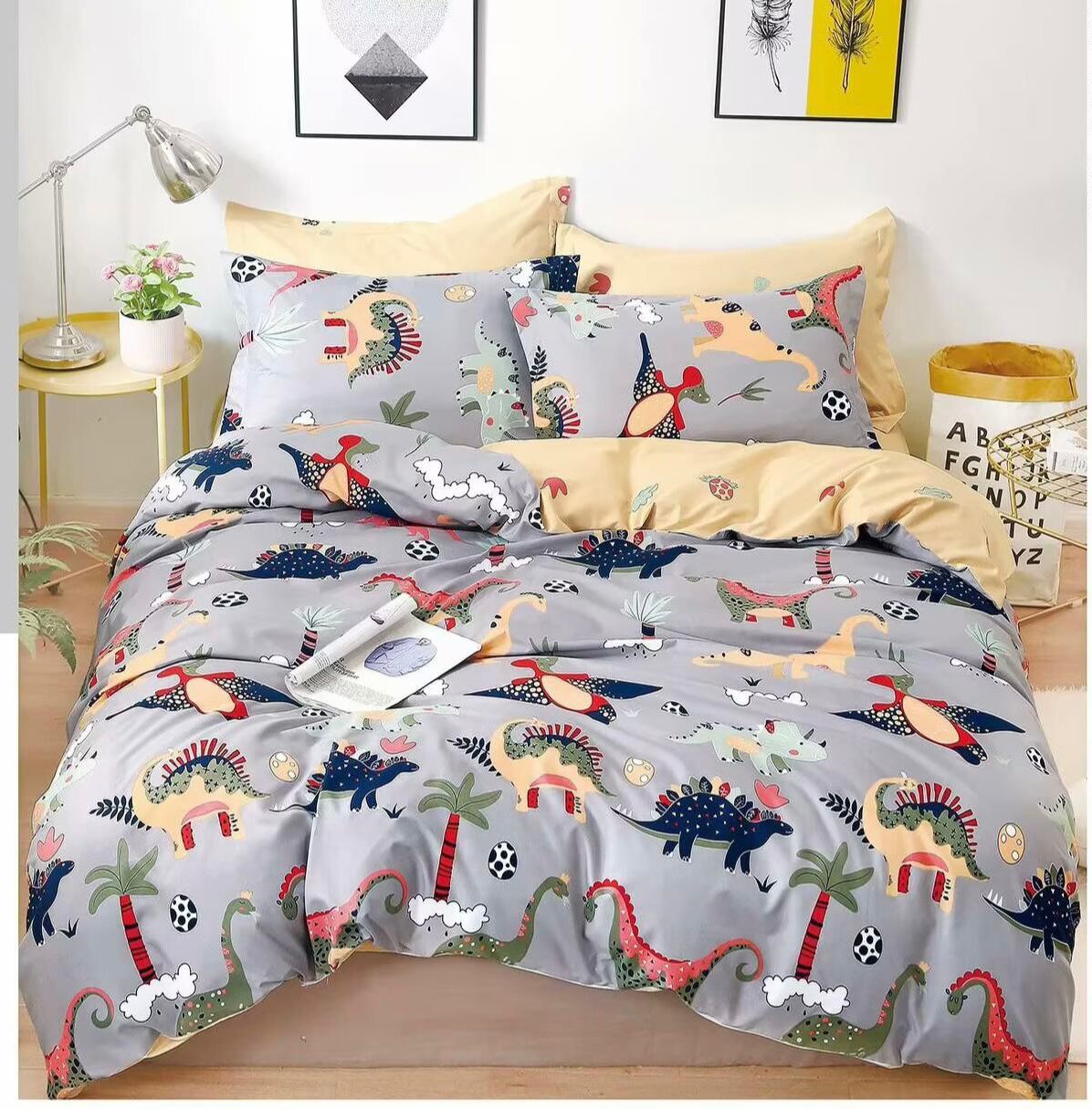 Kids Cartoon Bed Sheet Set - 4PC
