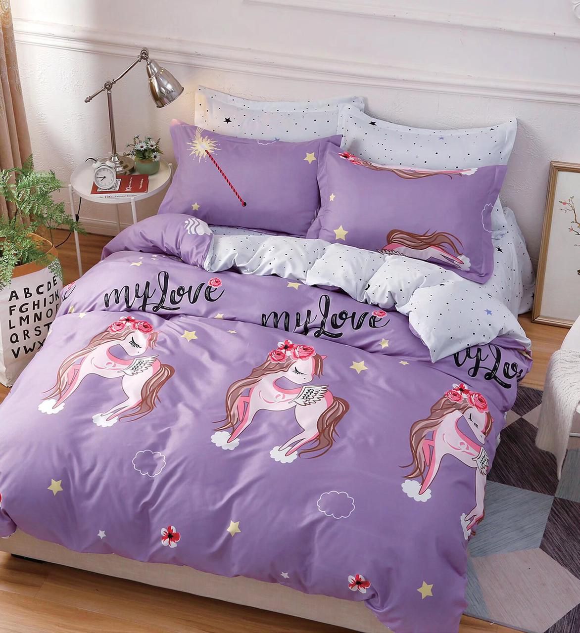 Kids Cartoon Bed Sheet Set - 4PC