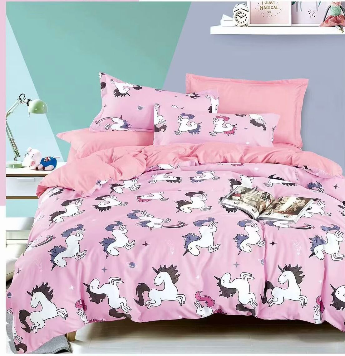 Kids Cartoon Bed Sheet Set - 4PC