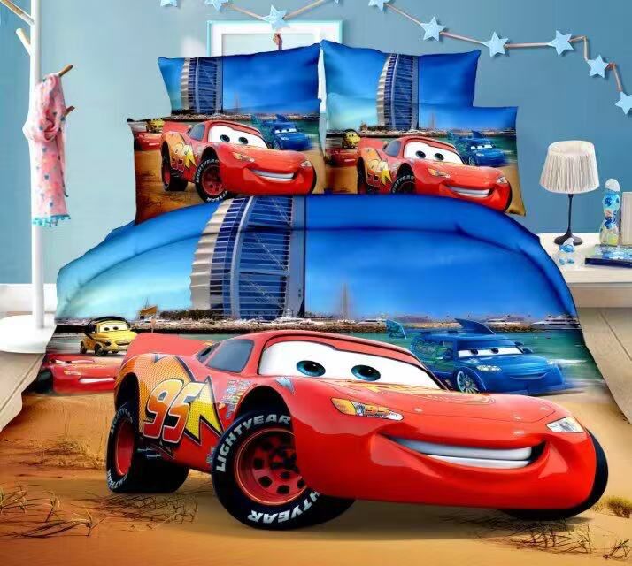 Kids Cartoon Bed Sheet Set - 4PC