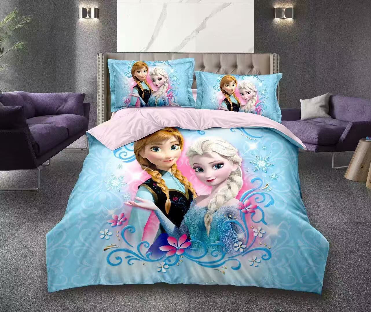 Kids Cartoon Bed Sheet Set - 4PC